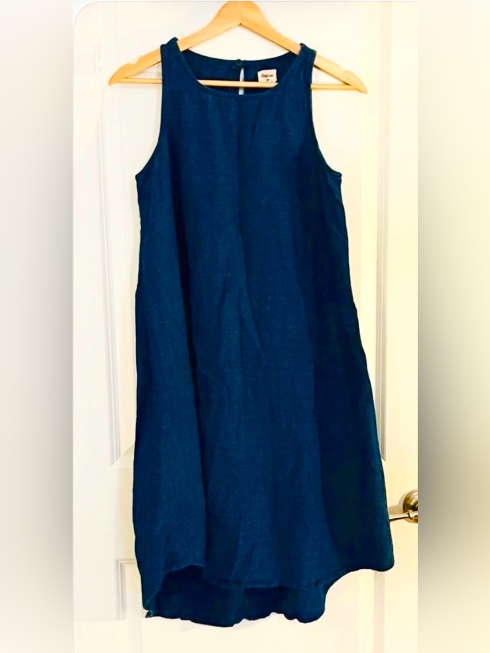 GAP Sleeveless Dark Navy High-Low Shift Dress